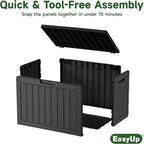 55 Gal Waterproof Resin Outdoor Storage Box UV Resistant Deck Box | Storage - Image 5