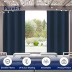 PureFit Outdoor Curtains for Patio Waterproof Weatherproof Outside Curtains | - Image 3