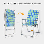 VINGLI Aluminum Patio Lawn Chairs Folding Set of 2 - Image 7