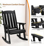 VINGLI Outdoor Rocking Chair Set of 2, Heavy Duty 600 LBS Rocker, Weatherproof - Image 6