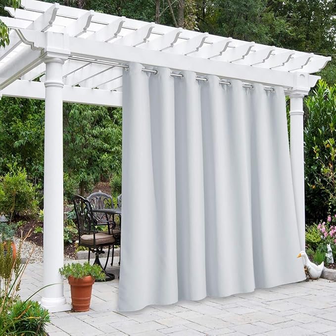 NICETOWN Patio Outdoor Curtain Waterproof Extra Wide and Long, Rustproof by NICETOWN