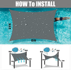 Neween Shade Sails, Waterproof Sun Shade Sail Rectangle UV Block Canopy Sun - Image 5