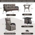 5 Piece Wicker Patio Furniture Set - Image 2