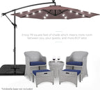 Best Choice Products 10ft Solar LED Offset Cantilever Hanging Market Patio - Image 2