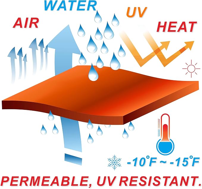 Colourtree TAPR0810 Custom Size 9' x 12' Beige Sun Shade Sail UPF50 Canopy UV - Image 8