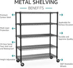 IZEUK Garage Shelving Wide Storage Shelves 5 Tier Metal Shelves 4000 LBS Heavy - Image 4