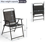 Yaheetech Outdoor Patio Chairs Set of 2, Folding Lawn Chair, no assembly - Image 3