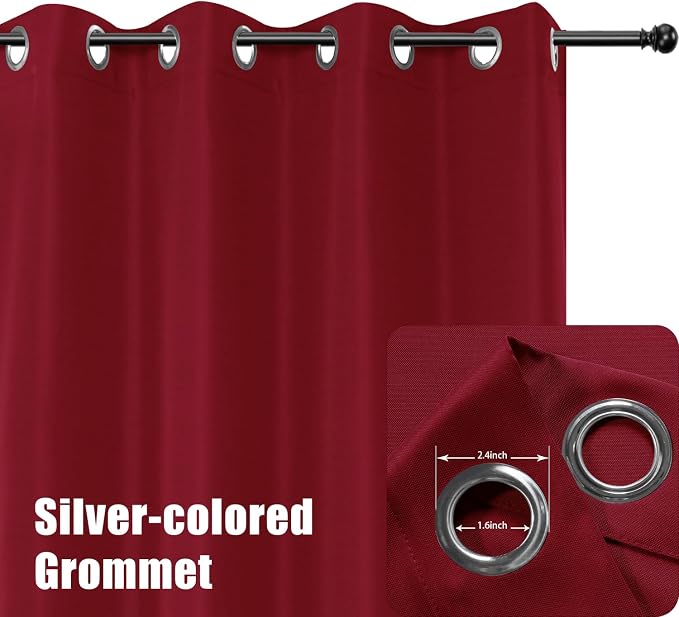 BONZER Outdoor Curtains for Patio Water Resistant | Heavy Privacy Light - Image 2