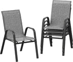 Garvee Patio Chairs Set of 4, Stackable Chairs by Garvee