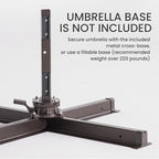 10x10 FT Outdoor Cantilever Patio Umbrella, Waterproof & UV-Protective Fabric - Image 2