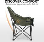 Oversized 2 Pack Camping Chairs, Padded Camping Chair Support 450LBS - Image 6
