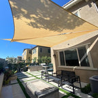 Sun Shade Sail 12'x14'x18.4' Sand Triangle Shade Cover Custom Size | 95% UV by SUNLAX