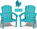 Stackable Adirondack Chairs Set of 2, Compact HDPE, Aruba | 26.3" Wide HDPE by nevilywood