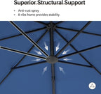 Outdoor Patio Umbrella with Base included, 11 FT Deluxe Curvy Cantilever - Image 6