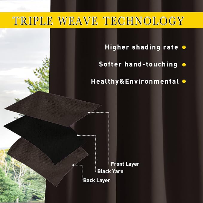 NICETOWN 2 PCs Weighted Outdoor Curtains - Image 6
