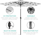 Best Choice Products 10ft Solar Polyester LED Lighted Patio Umbrella w/Tilt - Image 5