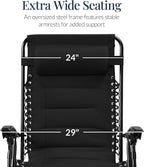 Best Choice Products Oversized Padded Zero Gravity Chair, Folding Outdoor Patio - Image 3
