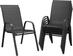DIFY Patio Chairs Set of 6, Stackable Outdoor Dining Chairs Set by DIFY