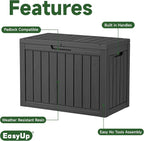 55 Gal Waterproof Resin Outdoor Storage Box UV Resistant Deck Box | Storage - Image 2