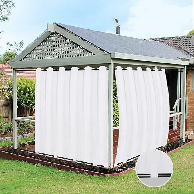 Easy-Going Outdoor Curtains for Patio 1 Panel, 110x120 inch, Weatherproof by Easy-Going