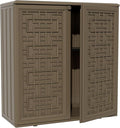 ZZM HDPE Outdoor Storage Shed, Outdoor Plastic Storage Cabinet, Horizontal by ZZM