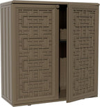 ZZM HDPE Outdoor Storage Shed, Outdoor Plastic Storage Cabinet, Horizontal by ZZM