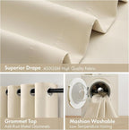 MIULEE Cream Beige Blackout Curtains - Image 7