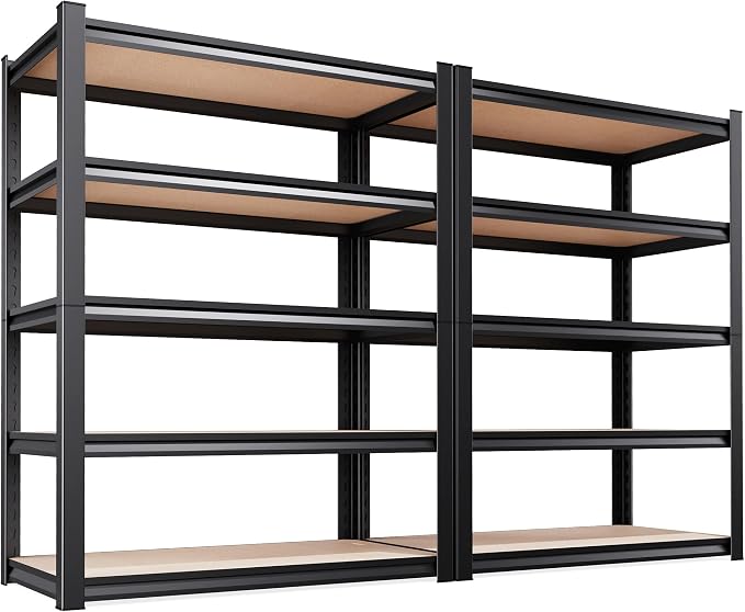 71.2''H Storage Shelves, 2500lbs Garage Shelving, Adjustable Heavy Duty by KORVENA