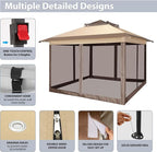 COBIZI Pop Up Gazebo 11x11 Canopy Tent, Outdoor Screened Gazebo Shelter - Image 6