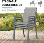 Outdoor Patio Chairs Set of 2, Lightweight Patio Set - Image 2