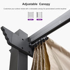 PURPLE LEAF Outdoor Pergola 10' X 13' Retractable Canopy Aluminum, Custom Shade - Image 3