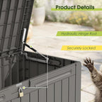 Devoko 100 Gallon Outdoor Storage Box, Waterproof Deck Box Lockable | Weather - Image 7