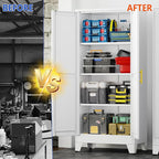 GAIOUS 61''Tall Metal Garage Storage Cabinet, File Cabinet - Image 6