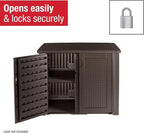 Rubbermaid Decorative Outdoor Storage Cabinet, Weather Resistant, Organization - Image 6