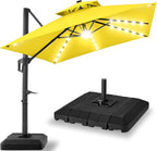 Best Choice Products 9x12ft LED Cantilever Patio Umbrella w/Base Included & by Unknown