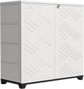 Outdoor Storage Cabinet Waterproof, 60 Gallon Resin Outdoor Storage Shed by KINYING