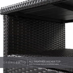 Grand patio Wicker Storage Cabinet Outdoor Waterproof Buffet Cabinet Patio Bar - Image 8