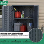 EHHLY Heavy Duty Small Storage Cabinet Outdoor Weatherproof, 14 Cuft Garage - Image 5