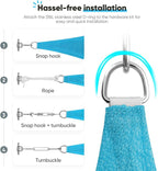 Quictent Sun Shade Sail for Patio w/Hardware Kit 185GSM 24x24ft Turquoise | - Image 5