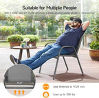 Patio Chairs Set of 2, Stackable Outdoor Dining Chairs | All Weather Dining Set - Image 5