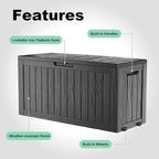 90 Gal Waterproof Outdoor Storage Box UV Resistant Deck Box | Large resin - Image 5