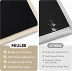 MIULEE Cream Beige 100% Blackout Curtains - Image 4