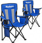 Nazhura 2 Pack Outdoor Camping Chairs Folding/Foldable/Portable by NazhuraGoodCompanionAtHome