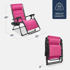 Best Choice Products Oversized Padded Zero Gravity Chair, Folding Outdoor Patio - Image 2