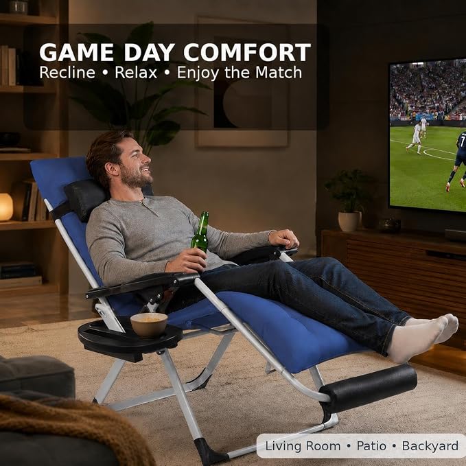 Yaheetech 29" Zero Gravity Chair Adjustable, - Image 3
