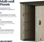 Suncast Outdoor Storage Shed, Water Resistant Resin Vertical Outdoor Storage - Image 6