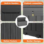 PatioZen 75 Gallon Resin Deck Box, Outdoor Lockable Storage Box - Image 3