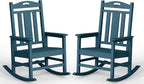Oversized Outdoor Rocking Chairs Set of 2, 380lbs Heavy-Duty Large Patio Rocker by CIOKEA
