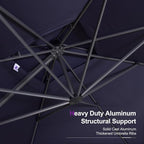 PURPLE LEAF Patio Umbrella 10' X 13' Heavy Duty Outdoor Umbrella Navy Blue | - Image 7