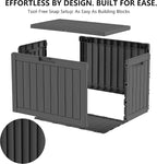 Outdoor Storage Box, 50 Gallon Waterproof Deck Box, Snap-Together Storage Bin - Image 8